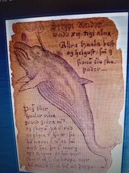 ballena grabado antiguo