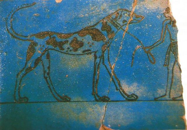 teja egipcia con perro