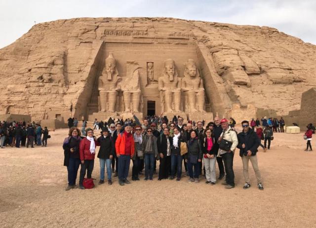 egipto,. grupo en abu simbel