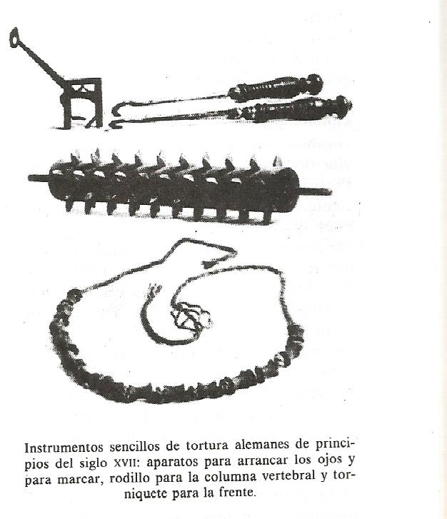 brujería. instrumentos de tortura